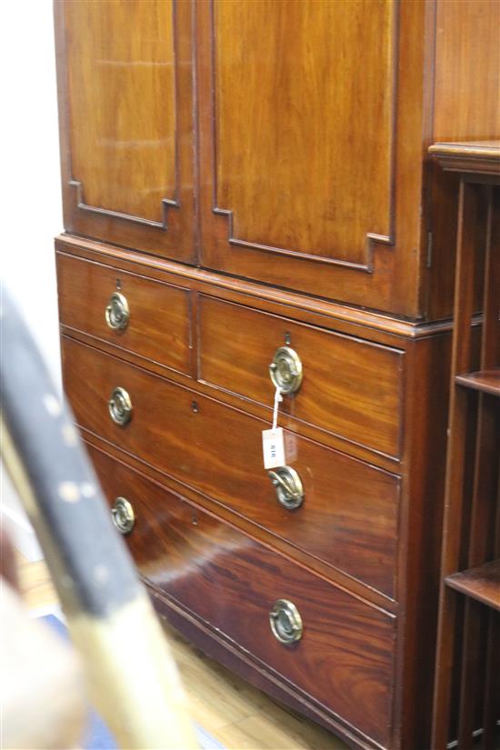 A Regency mahogany linen press, W.4ft D.2ft H.7ft